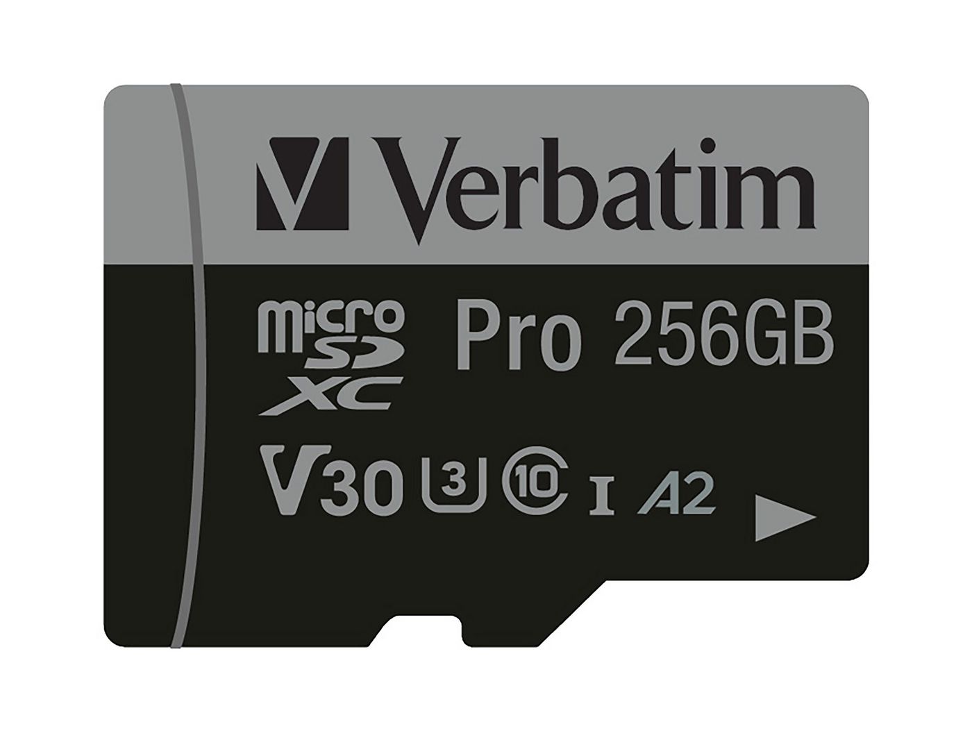 Verbatim 47045 MicroSDXC Card – 256GB Pro U3 V30 A2 100MB/s