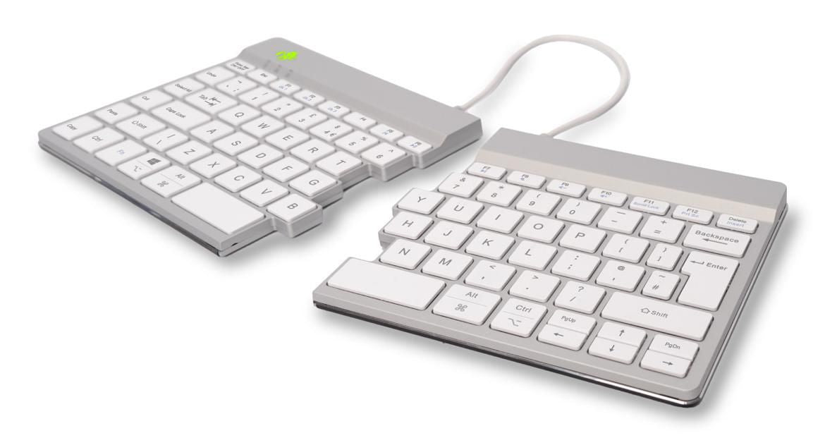 R-Go Tools RGOSBUKWLWH Wireless Ergonomic Keyboard – White