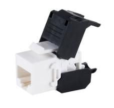 MicroConnect KEYSTONE-16 Keystone Module CAT6a UTP Flat Black RJ-45