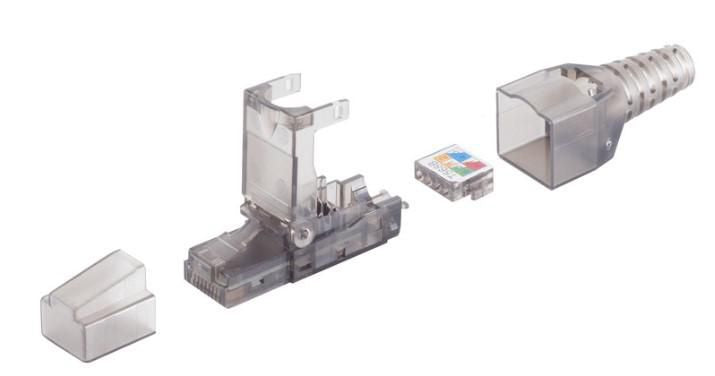 MicroConnect KON521TL RJ45 Plug Cat6a U/UTP 22/26 AWG White Connector