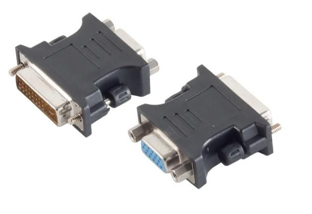 MicroConnect MONBG DVI-I 24+5Pin to HD15 VGA Adapter – Black