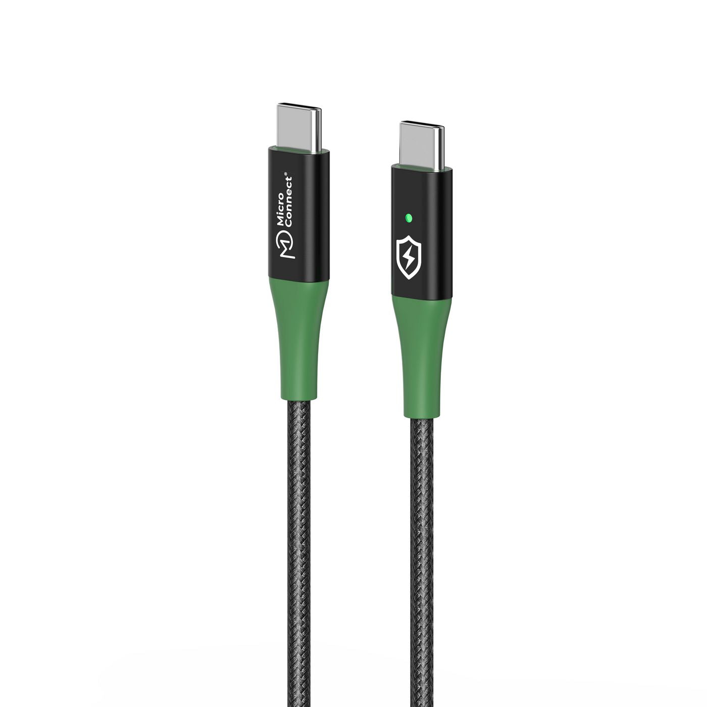 MicroConnect MC-SMART USB-C-C-02 USB Cable 2m USB 2.0 Black/Green