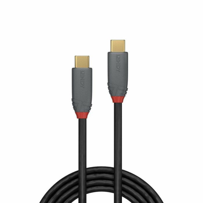 Lindy 36903 USB 3.2 Type C Cable 2m 5A Power Delivery 100W Black