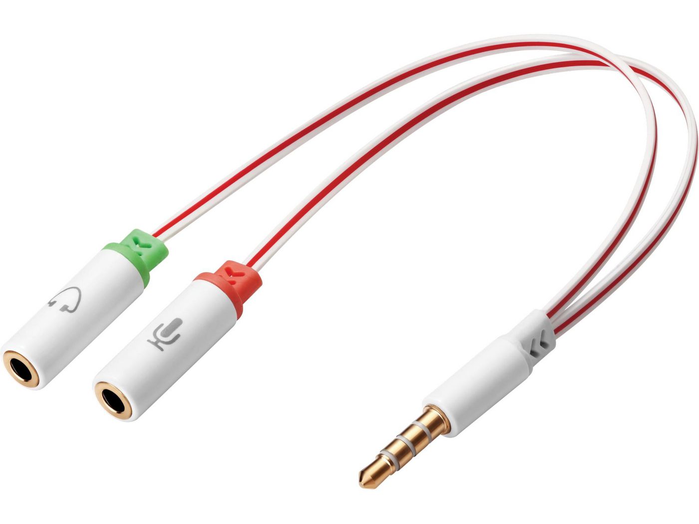 Sandberg 508-59 Headset Converter Dual-Single – 3.5mm TRS Male to 2x MiniJack Female, White