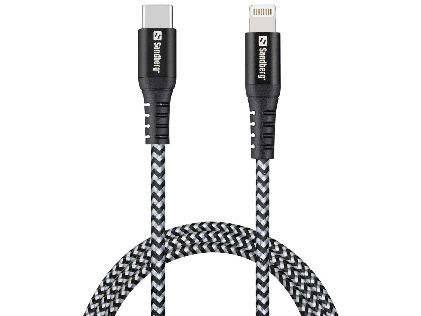 Sandberg 441-55 Survivor USB-C to Lightning Cable 1m – Kevlar Reinforced, Fast Charge