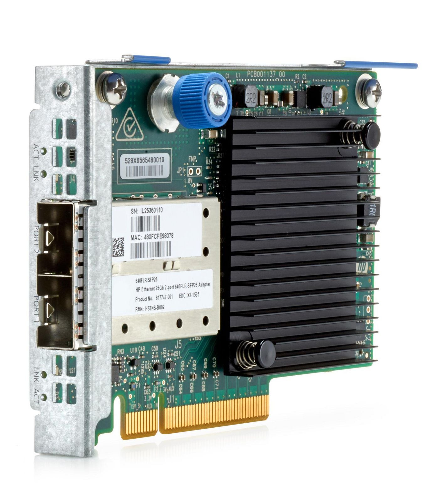 Hewlett Packard Enterprise 840139-001-RFB Networking Card – 10/25Gb 2-Port Ethernet Adapter PCIe 3.0