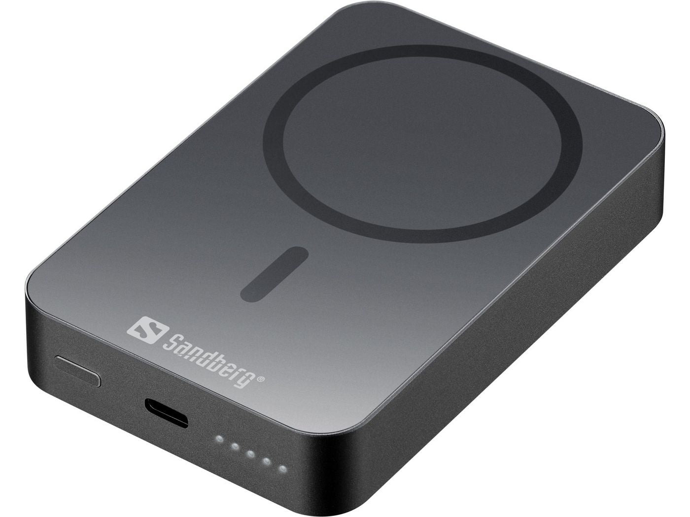 Sandberg 420-97 Magnet Wireless Powerbank 10000 ALU – 15W Qi, 20W PD, Aluminium, 5-Year Warranty