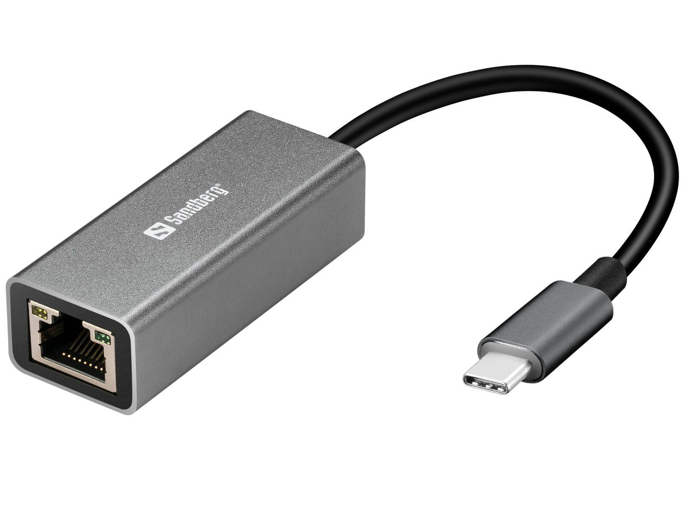 Sandberg 136-04 USB-C Gigabit Network Adapter – Aluminium Wired Ethernet