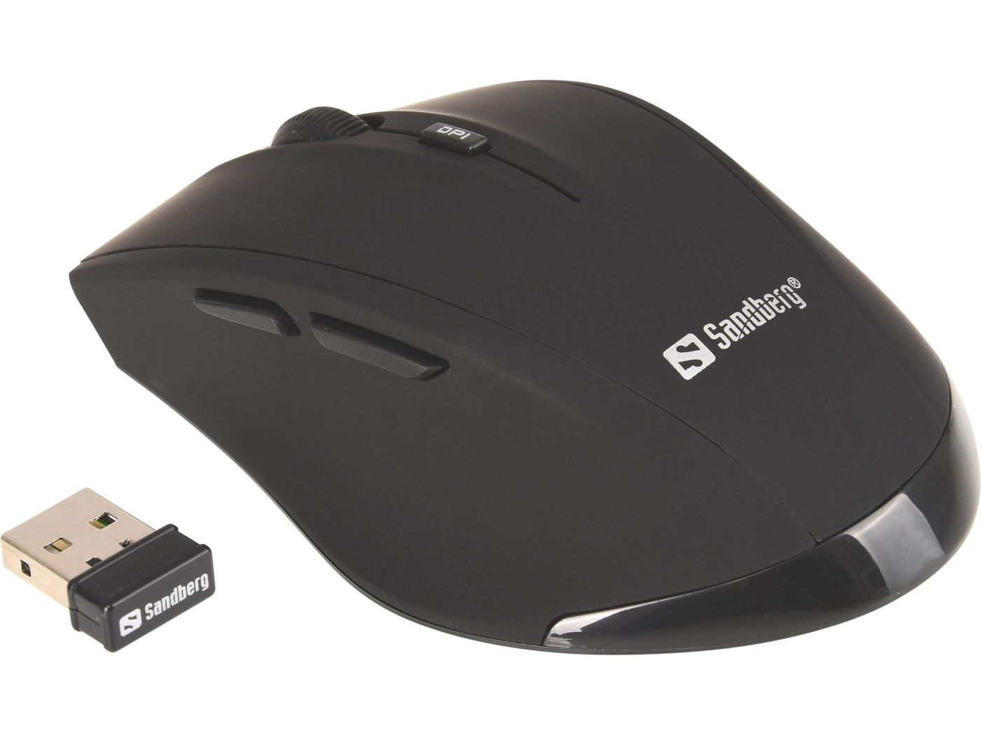 Sandberg 630-06 Wireless Mouse Pro – Optical 1600 DPI 5-Button Black