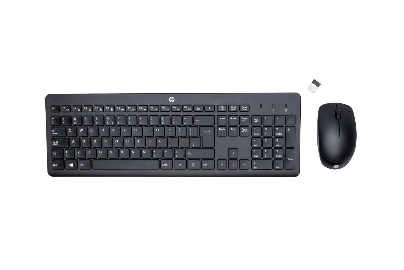 HP 18H24AA#ABB Wireless Keyboard and Mouse Combo – Black, QWERTY, 1600 DPI