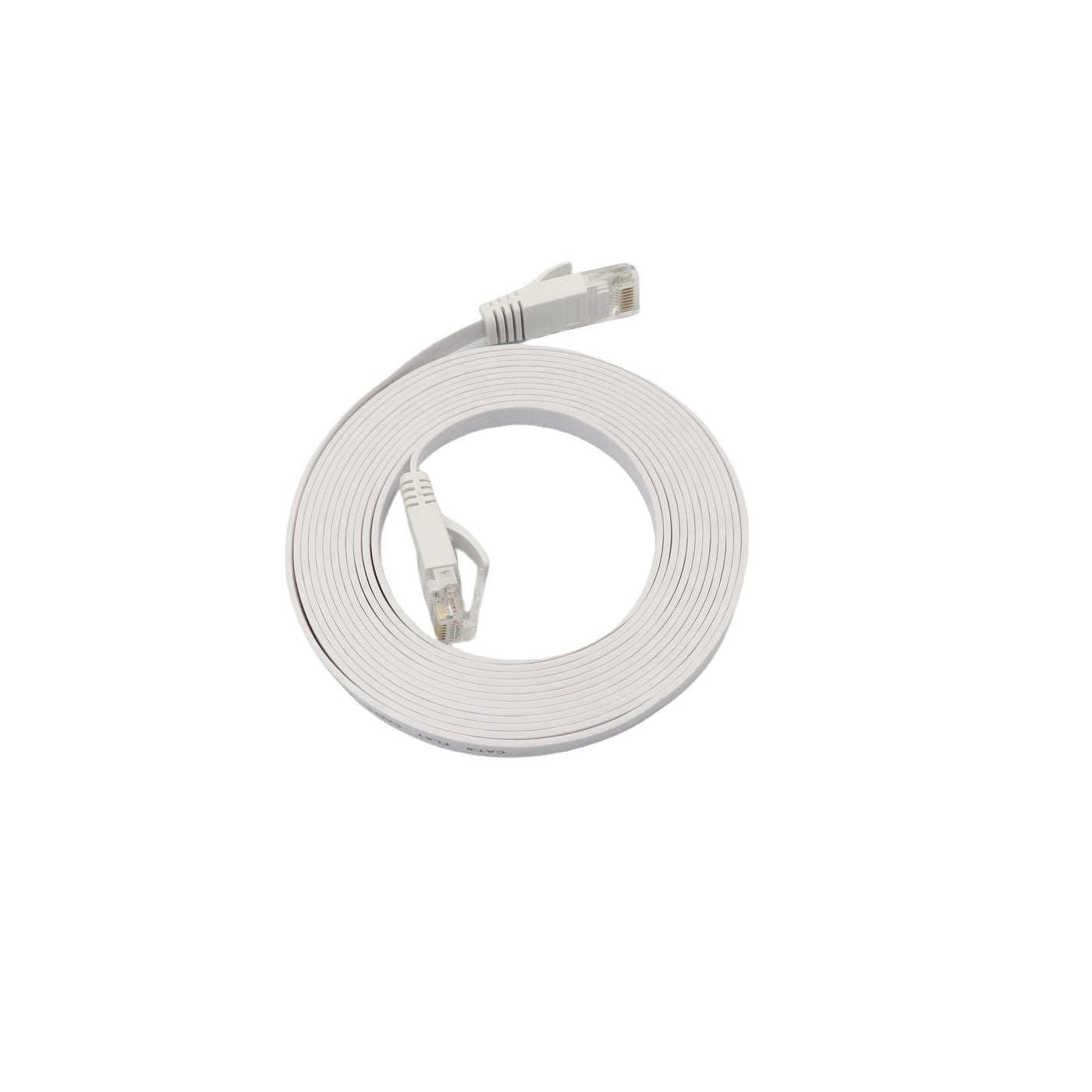 Microconnect Cat6a Flat Network Cable 3m – LSZH, U/UTP, White, RJ-45