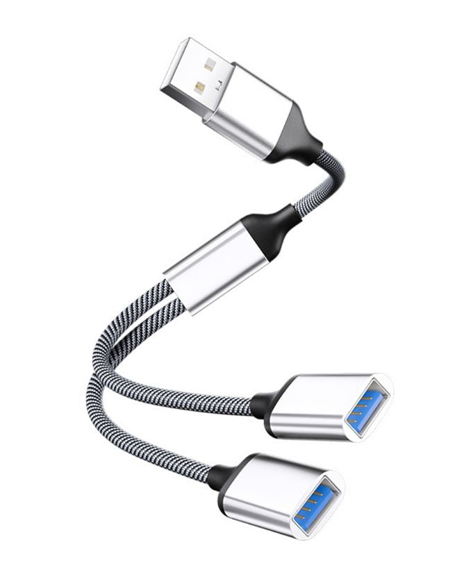 MicroConnect MC-USBA-AFAF USB-A to Dual USB-A Female Adapter – 480Mbps, 28cm, Silver