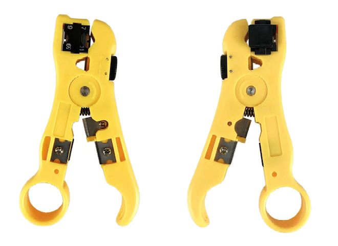 Lanview LVN125455 Cable Stripping Tool – Network Wire Cutter Yellow
