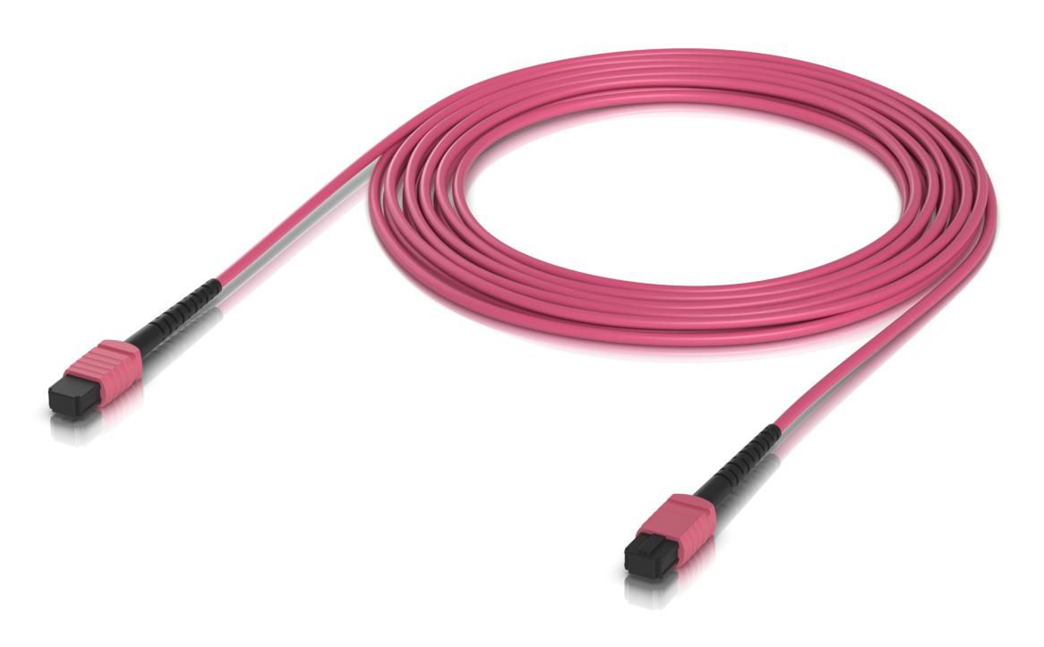 Ubiquiti OM4 MPO-12 UPC Fibre Patch Cable, 5m Rose – 100G LSZH Multi-Mode