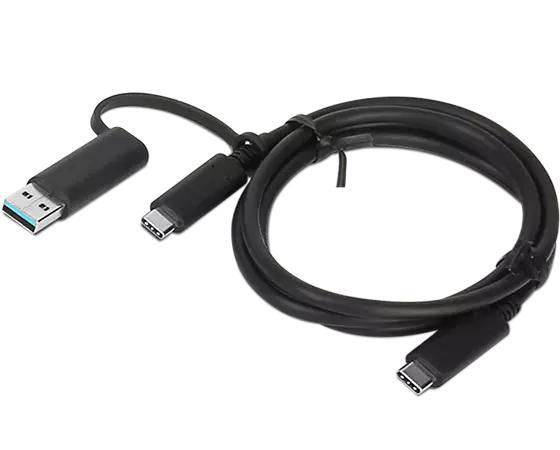 Lenovo 4X90U90618 USB Cable USB 3.2 Gen 1 1m USB A/USB C to USB C Black