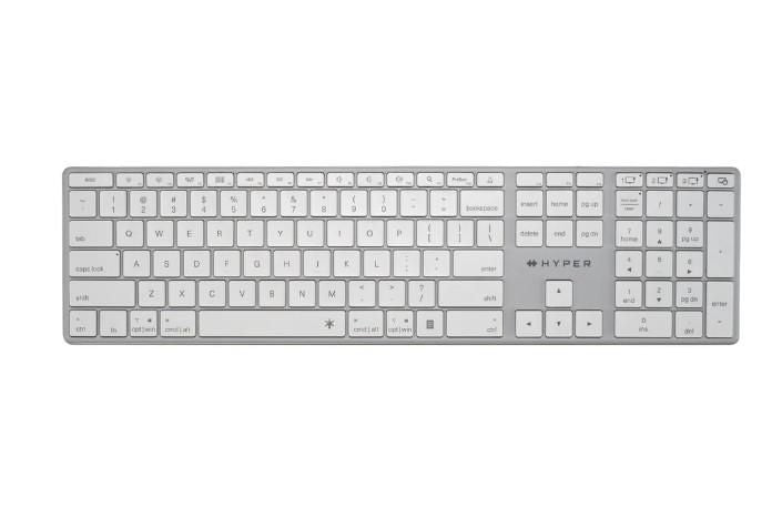 Hyper HS2310NO Bluetooth Wireless Keyboard Nordic Layout – Full-Size, LED Backlit
