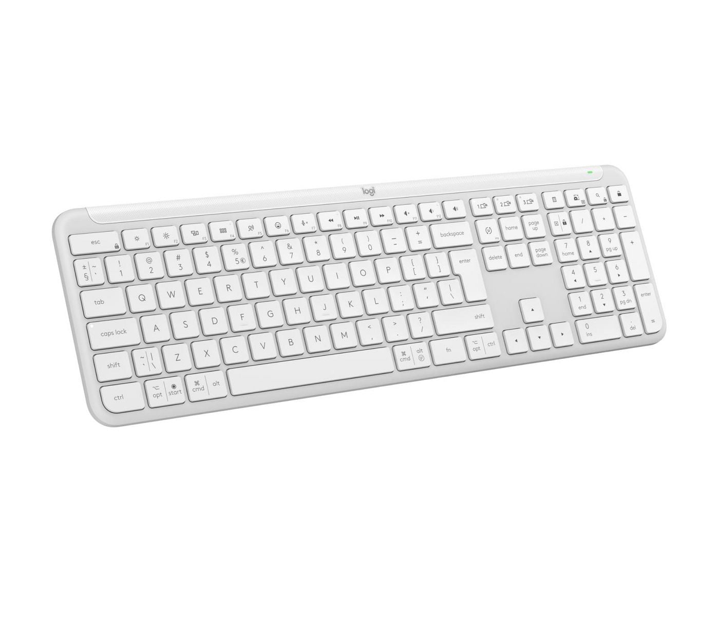 Logitech 920-012466 Signature Slim K950 Wireless Keyboard – White, QWERTY, Backlit