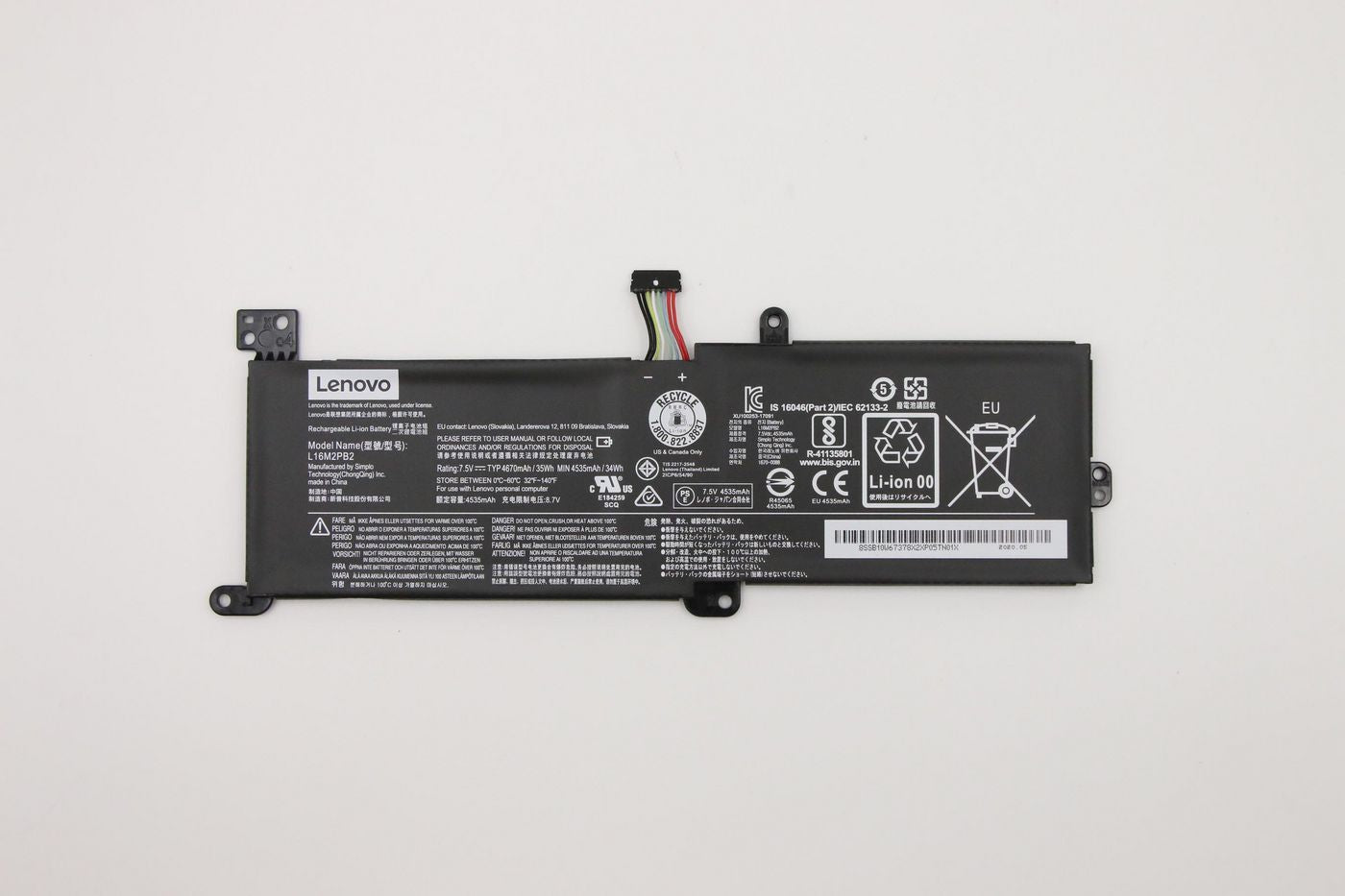 Lenovo 5B10W67165 Battery 7.5V 35Wh 2-Cell Li-ion Black
