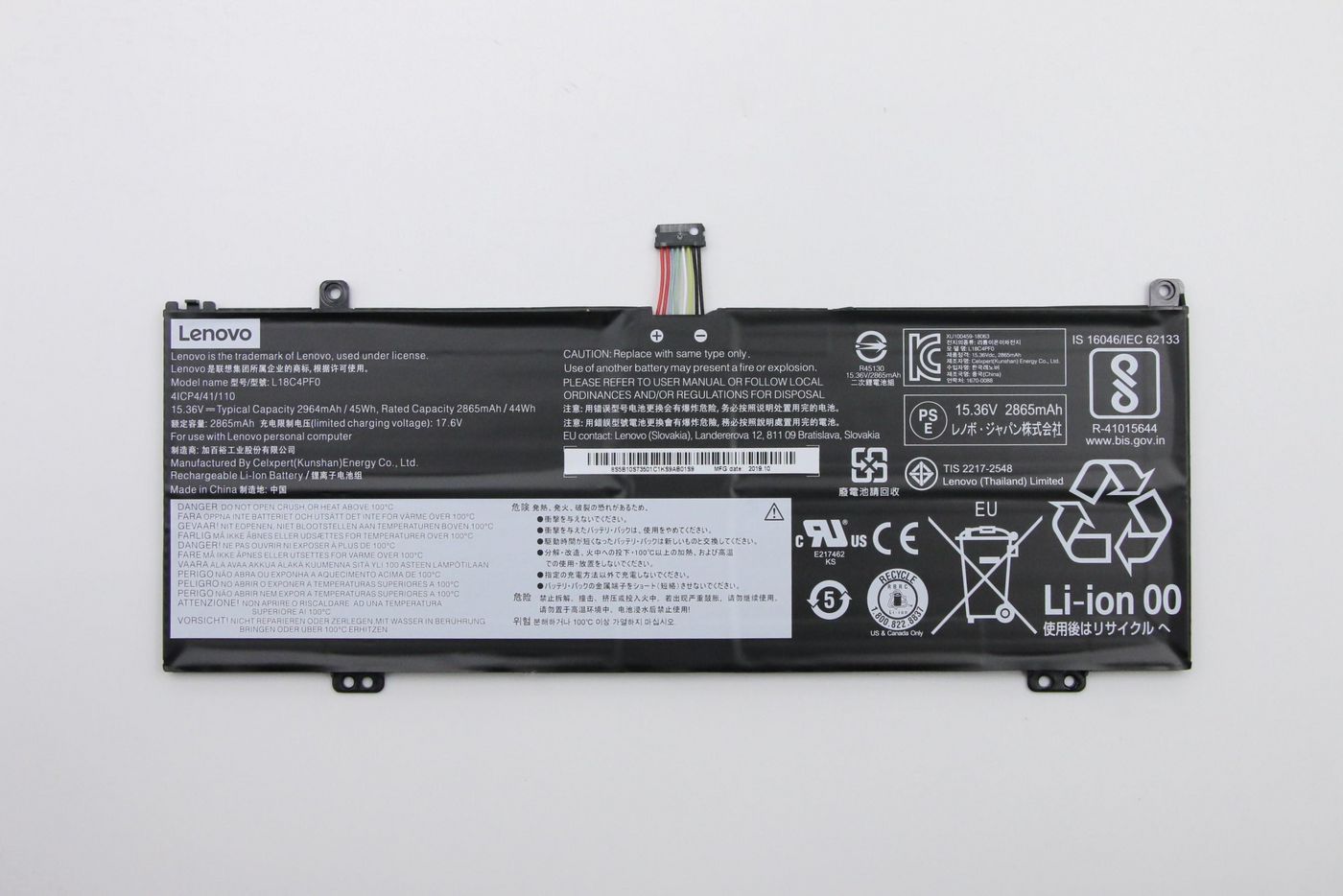 Lenovo 5B10S73501 Battery – 4-Cell 45Wh 15.36V Black