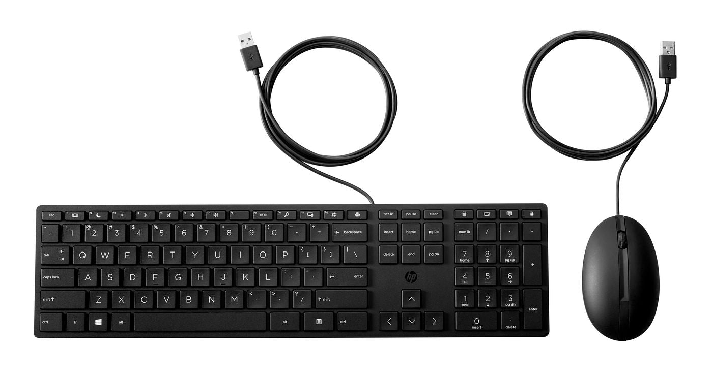 HP 9SR36AA#UUZ Wired Desktop 320MK Mouse and Keyboard – Full-Size USB Black