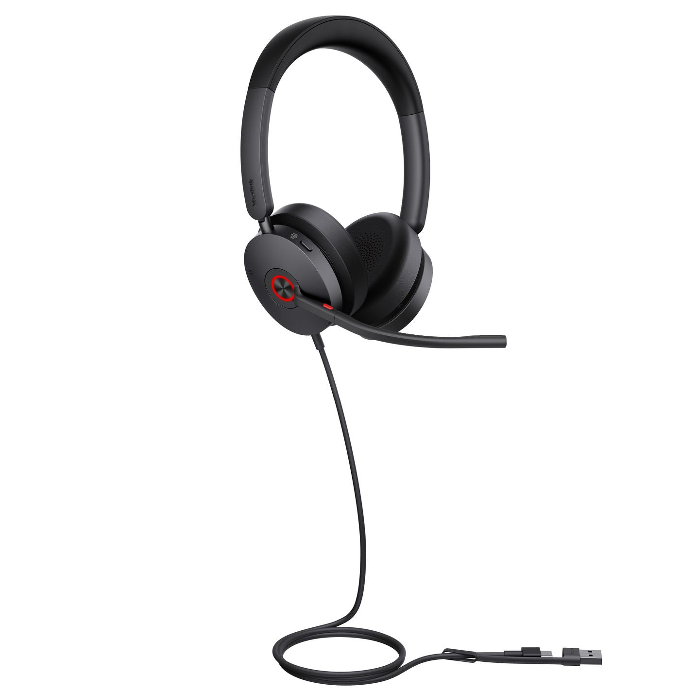 Yealink 1308151 UH48 Dual Teams USB-C/A Headset – ANC, Wired, Black