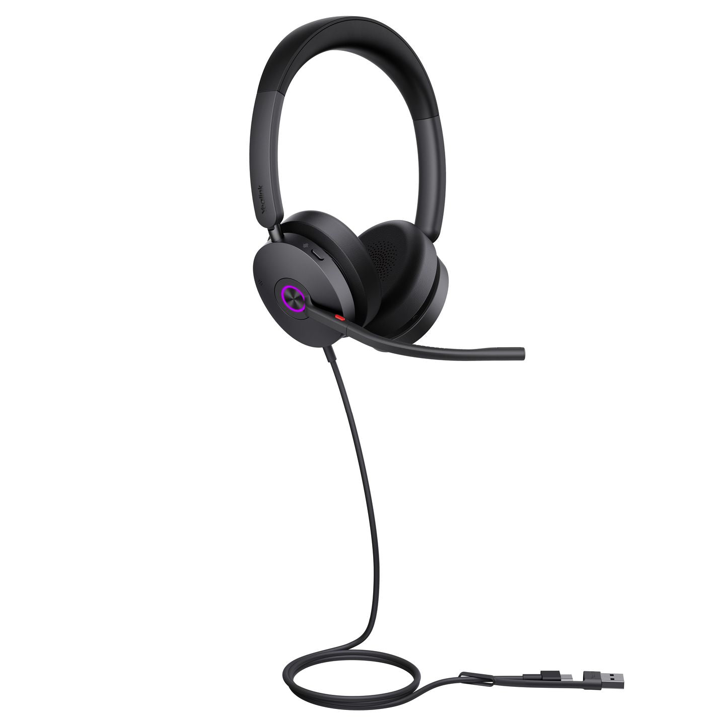 Yealink 1308152 UH48 Dual UC Headset – USB-C/A Wired ANC Binaural Black