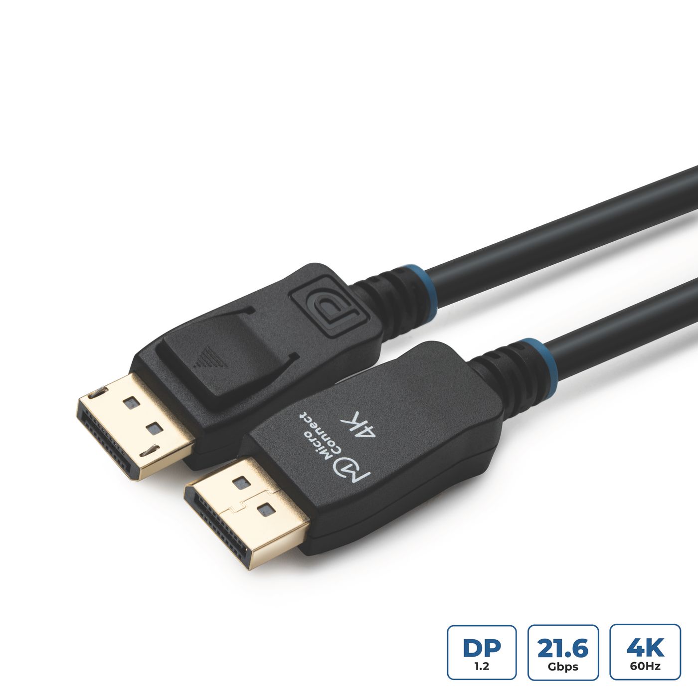 Microconnect 10m DisplayPort Cable – 4K UHD, Gold-Plated, RoHS Certified, Black