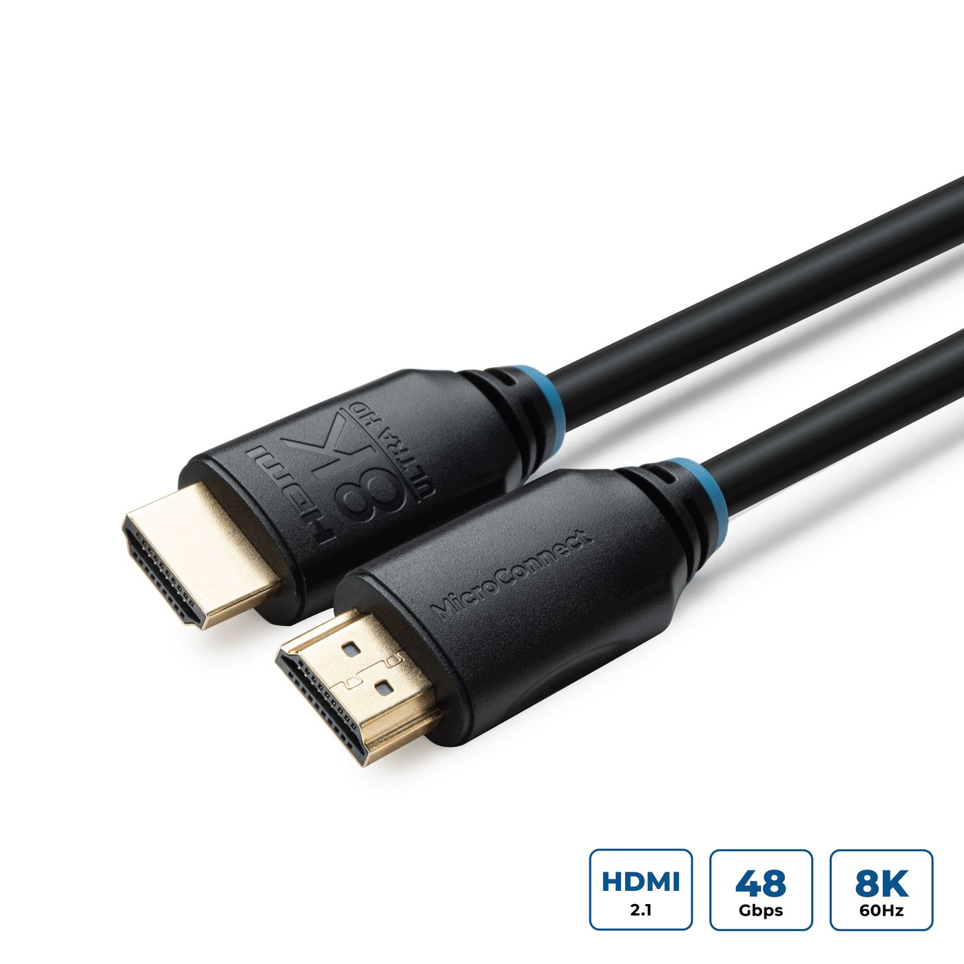 Microconnect HDMI 2.1 Cable 7.5m – 8K Ultra HD, Gold Plated, Black