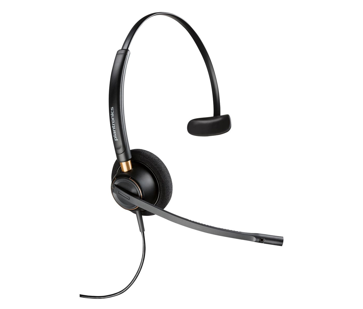 Poly 89433-02 EncorePro 510 Monaural Headset – Wired, Boom Microphone, Black