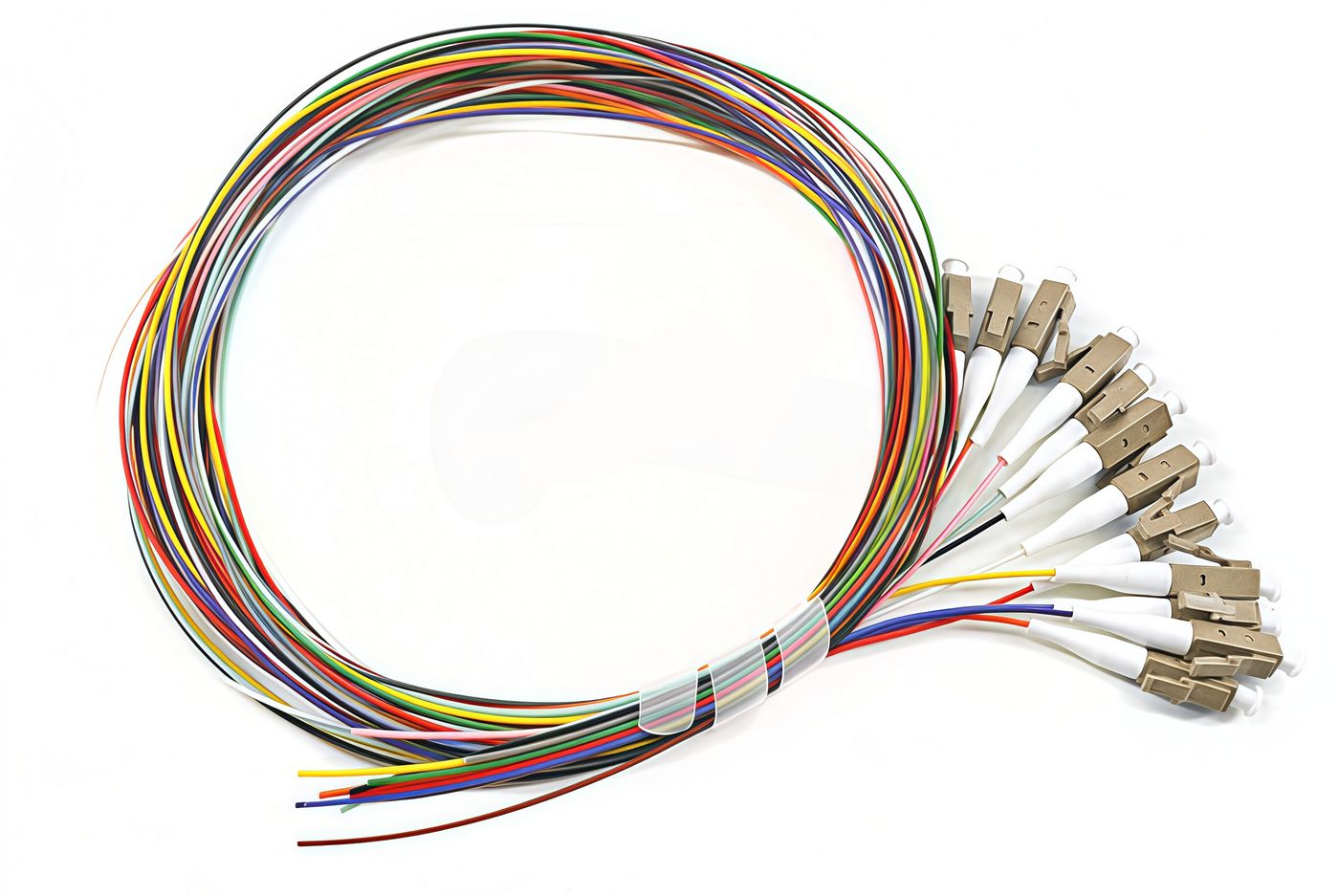 Lanview LC/UPC 12-Core OM4 Fibre Optic Pigtail – 1.5m, 50/125µm, LSZH, 12-Pack