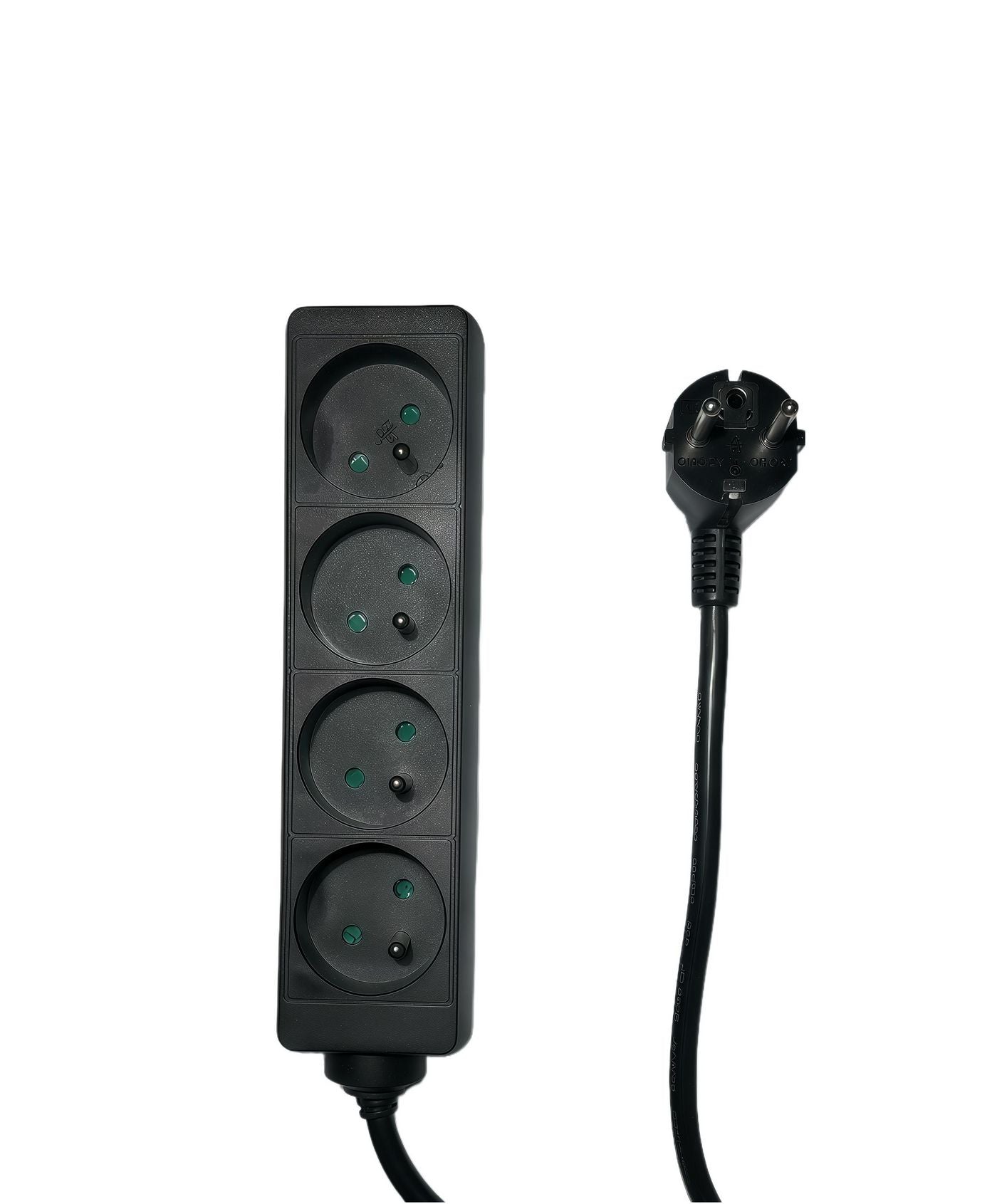 MicroConnect MC-PS040150FRB Power Extension Lead 1.5m 4 AC Outlets Type E Black