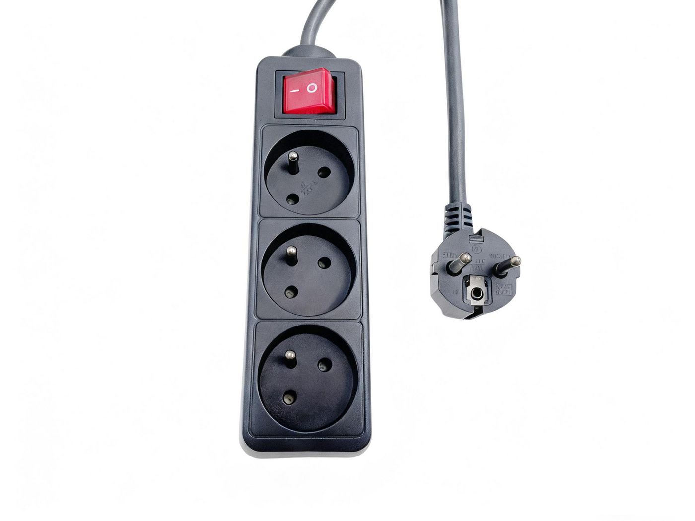 MicroConnect MC-PSOO030150FRB Power Extension Lead 1.5m 3 AC Outlets Type E Black