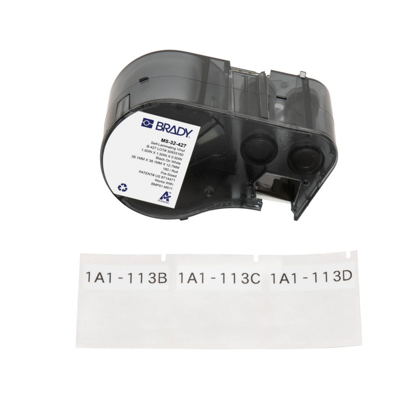 Brady M5-32-427 Self-Adhesive Labels for M510/BMP51/BMP53/M511 Printers