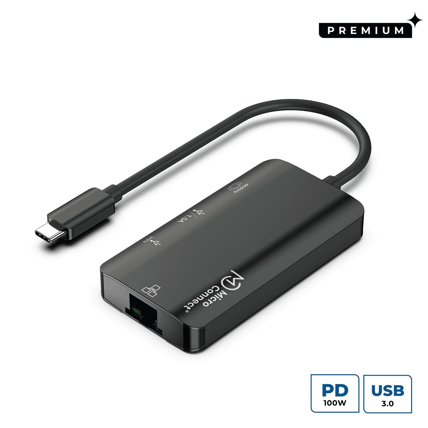 MicroConnect USB3.1CCOM16 Hub – USB-C to USB 3.2 Gen 1, HDMI, RJ45, 100W PD