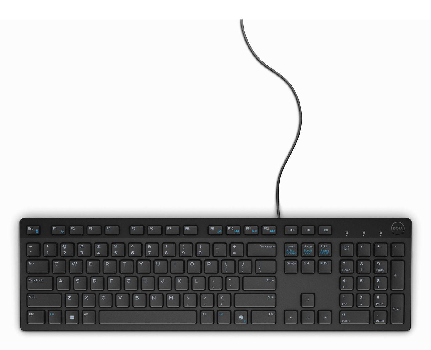 Dell 580-ADGS Multimedia Keyboard – Spanish QWERTY Wired USB Black