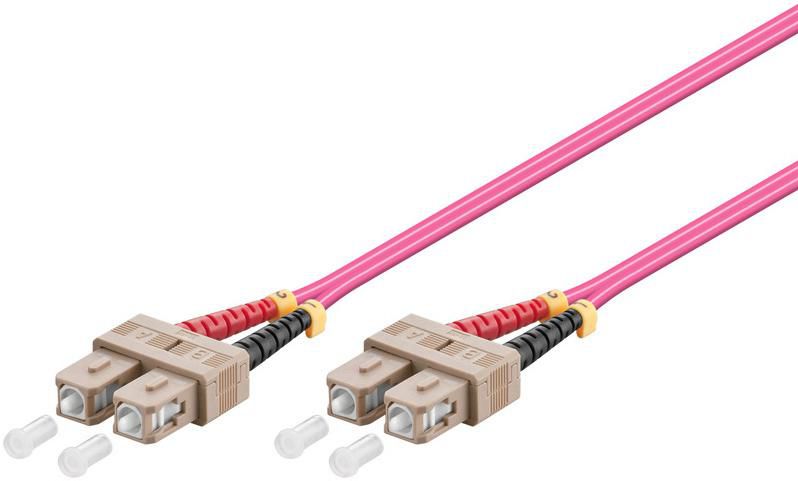 Microconnect FIB222002-4 2m OM4 SC-SC Duplex Fibre Optic Cable – Violet LSZH