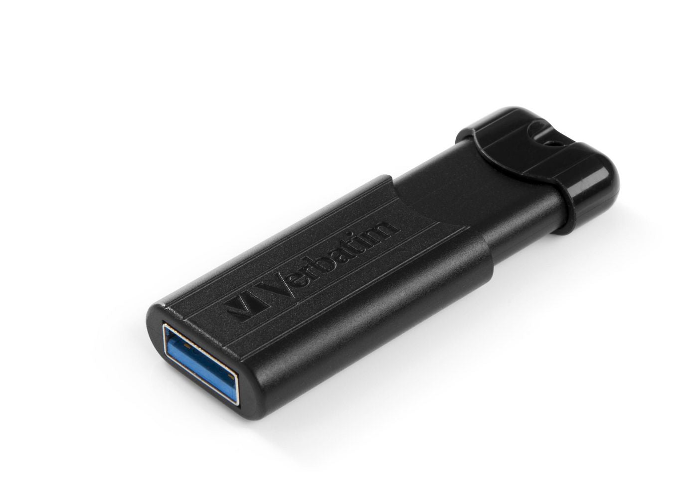 Verbatim 49318 PinStripe USB 3.0 Drive – 64GB Black Flash Memory