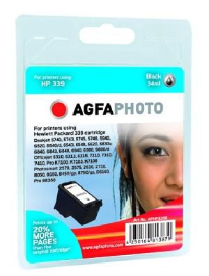 AgfaPhoto APHP339B Black Ink Cartridge – Pigment-Based, High-Gloss