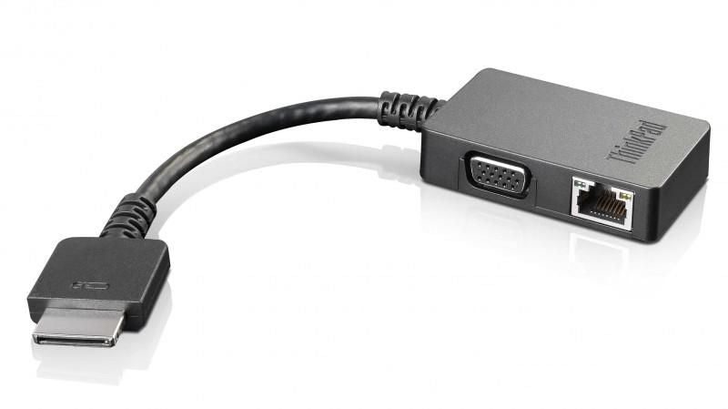 Lenovo FRU03X7014 OneLink+ to VGA/RJ45 Adapter – Black, Compact and Lightweight