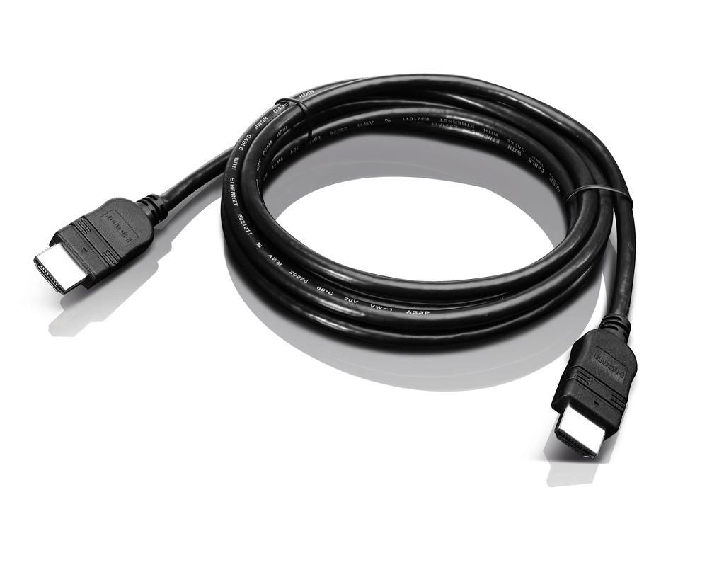 Lenovo 2m HDMI Cable – Type A Male to Male, 10.2 Gbit/s, Black