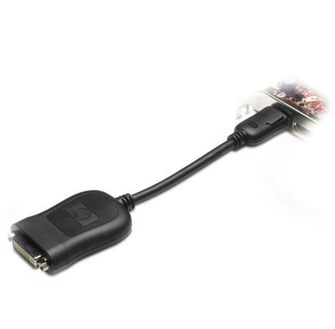 HP 484156-001 DisplayPort to DVI-D Adapter – Black Video Cable Male/Female