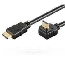 MicroConnect HDMI 1.4 Cable, 2m – 90° Angled, 4K, Gold-Plated, ARC, HDR