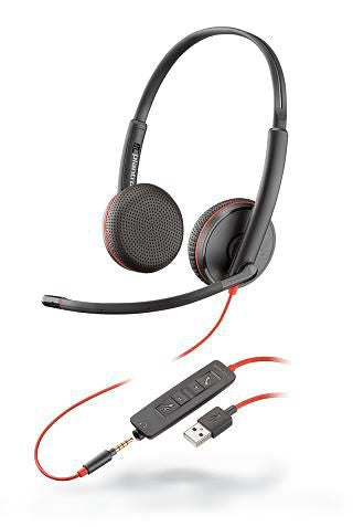 Poly 209747-101 Blackwire 3225 USB-A Wired Noise-Cancelling Headset