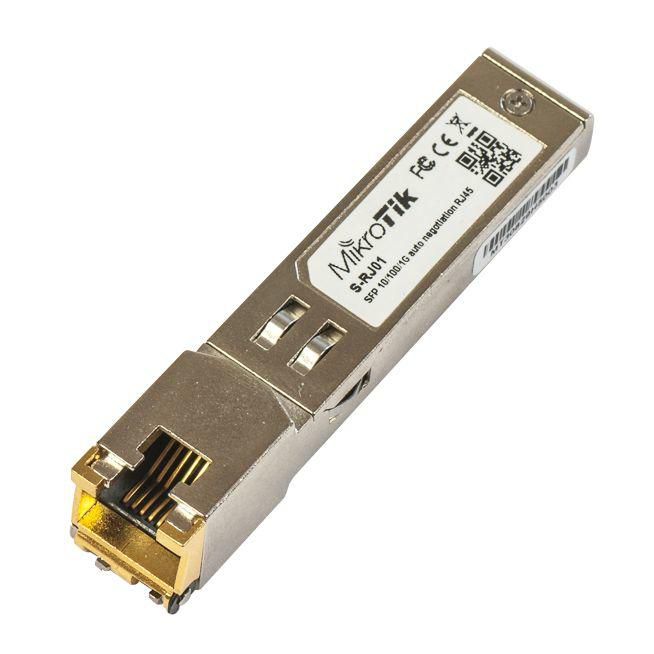 MikroTik S-RJ01 RJ45 SFP Copper Module 1.25Gbps 100m Gigabit Ethernet