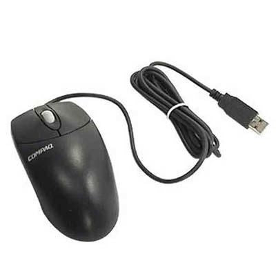 HP 537749-001 Optical Mouse – USB Type-A, 2-Button, Black, 1.8m Cable