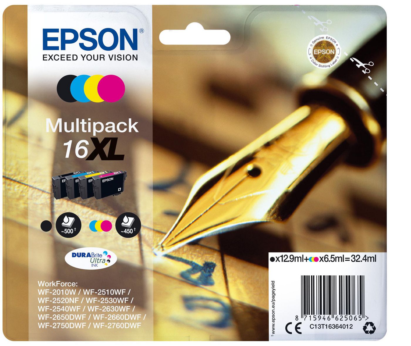 Epson C13T16364012 Ink Cartridges – High Yield, Reliable Printing