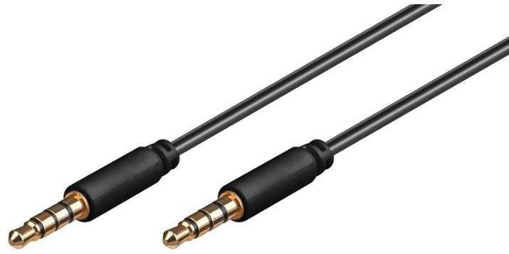 Microconnect 3.5mm Audio Extension Cable – 2m Gold-Plated Male to Male, Black