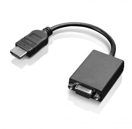 Lenovo 03X6574 HDMI to VGA Adapter 0.2m – Full HD 1080p 60Hz, Plug & Play, Black