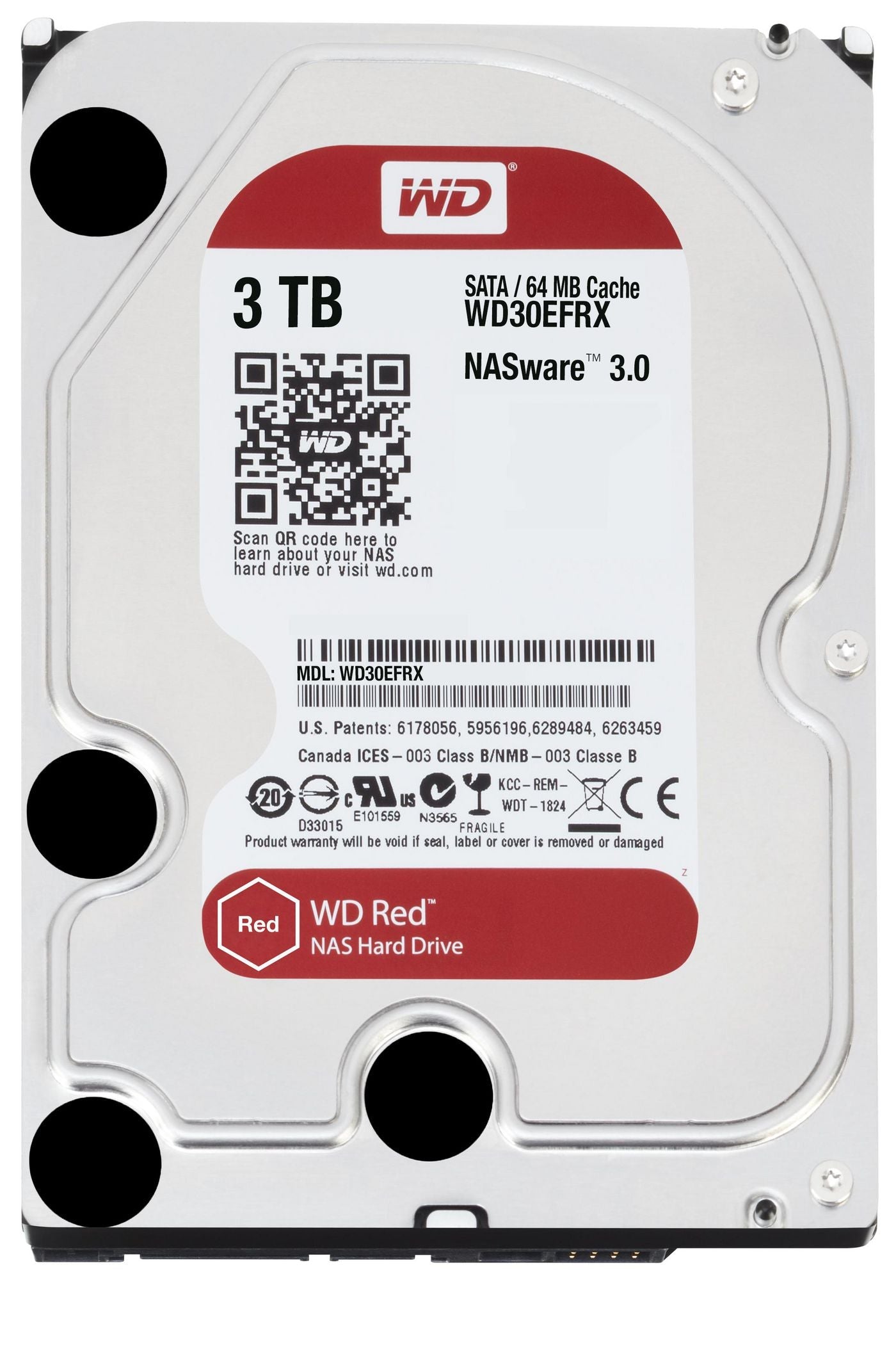 Western Digital WD30EFRX-RFB 3TB 3.5" HDD – SATA 6Gb/s 5400RPM 64MB