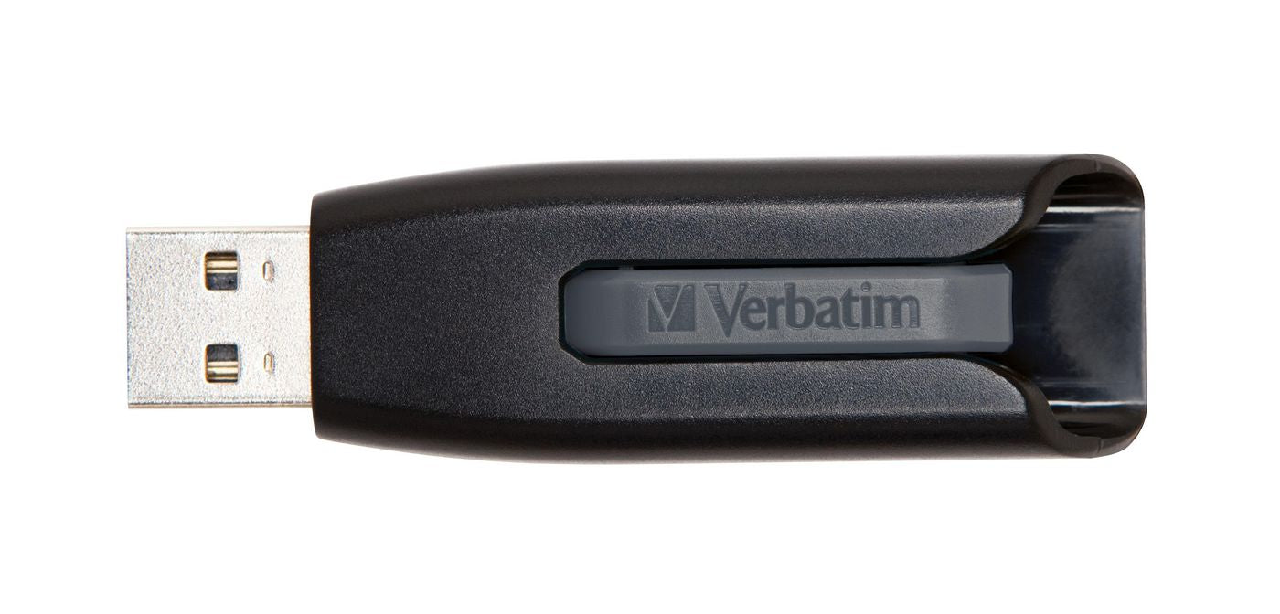Verbatim 49174 USB 3.0 Flash Drive – 64GB Black Capless Memory Stick